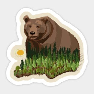 Woods in A Bear Sticker